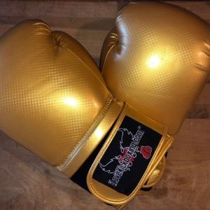 I Love Kickboxing Gold Boxing Gloves 14oz